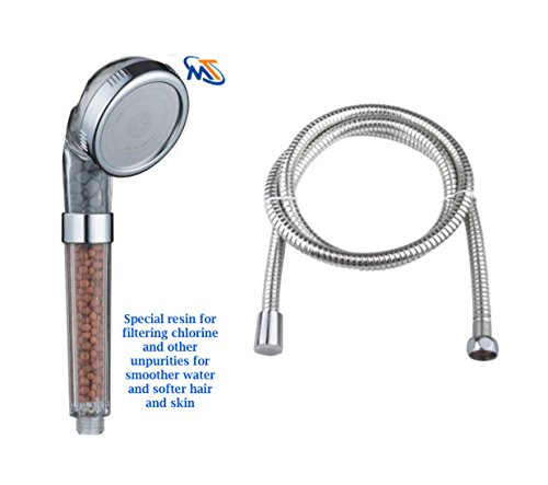 Ionic Eco Water Save 7,8 cm Big Dusche Chlor Filtration Dusche Kopf (Pluse Dusche Schlauch) für trockene Haut & Haar
