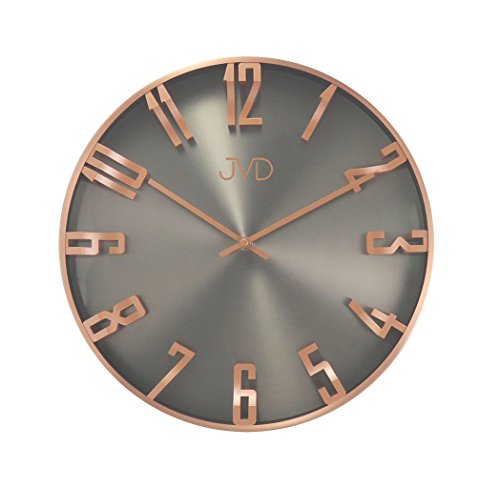 Wanduhr Uhr Design Rosegold Grau Wohnzimmeruhr gut lesbar Esszimmer NEU