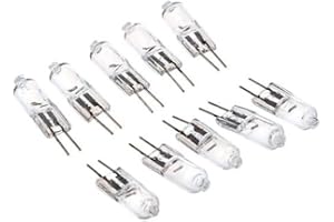 10 PCS G4 JC Typ Halogen glödlampa lampa, 12V 10W 10 Watt varmt vitt ljus 2 stift klar kapsellampa glödlampor