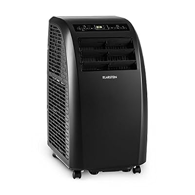 Klarstein Metrobreeze Rom Climatiseur mobile (fonction ventilateur et télécommande, température réglable entre 18 et 30°C, minuterie, 10 000 BTU/3kW) - noir