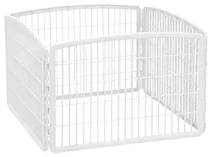 IRIS 24'' Exercise 4-Panel Pet Playpen without Door, White