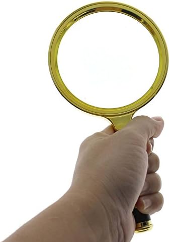 GGG 1 Pcs 80 mm Pocket Handle Reading Loupe Magnifier Gold Tone Chinese Dragon Pattern