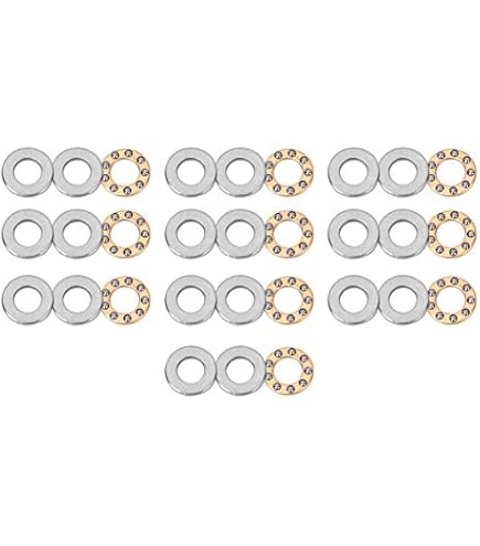 4x Drucklager F10-18M – 10x18x5,5 Mm, GCr15 Stahl Produktbild-Vorschau 3