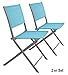 Produktbild Quantum Interior Garten-Klappstuhl, Balkonstuhl-Campingstuhl, Wetterfest, Maße ca.H/B/T 83x46x56cm (2, Türkis)