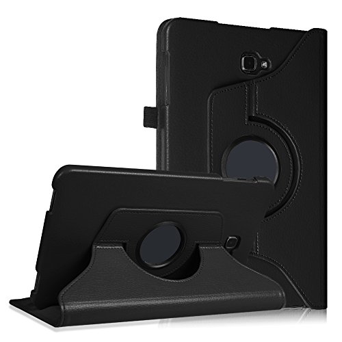 Fintie Samsung Galaxy Tab A 10.1 Hülle - 360° Drehbarer Stand Smart Cover Case Schutzhülle Tasche Etui mit Ständerfunktion Auto Schlaf / Wach Funktion für Samsung Galaxy Tab A 10,1 Zoll T580N / T585N Tablet (2016 Version), Schwarz
