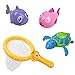 Produktbild Symiu Badespielzeug Schildkröte Delphin Fisch Wasserspielzeug Angeln Pool Schwimmbad Geschenk Spielzeug für Kinder ab 12 Monate (MEHRWEG)