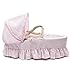 Kinder Valley Broderie Anglaise Moses Basket (Pink)