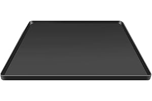 LOVIVER Vassoio antigoccia in silicone sotto il tappetino del frigorifero Tappetino per mini frigorifero con vaschetta raccogligocce per congelatore per, nero, 60x50 cm