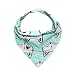 Amlaiworld Baby Kids Cotton Bandana Bibs Feeding Saliva Towel Dribble Triangle Waterproof (Green)