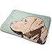 Produktbild Uosliks Fußabtreter Entrance Floor Rug Cute Cartoon Dog Head Indoor Mat Non-Slip Flannel for Bedroom Bathroom Living Room Kitchen Home Decorative 60x40CM