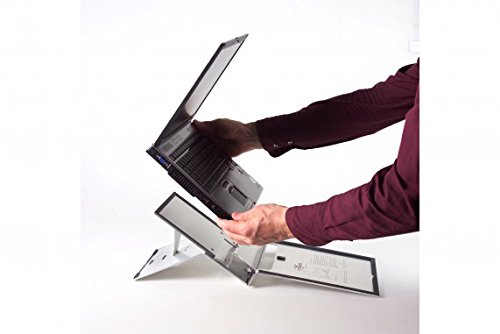 BakkerElkhuizen BNEQ260 Ergo-Q 260 mobiler Halter mit integrierter Dokumentenhalter für Laptop bis 39,6 cm (15,6 Zoll) - 4