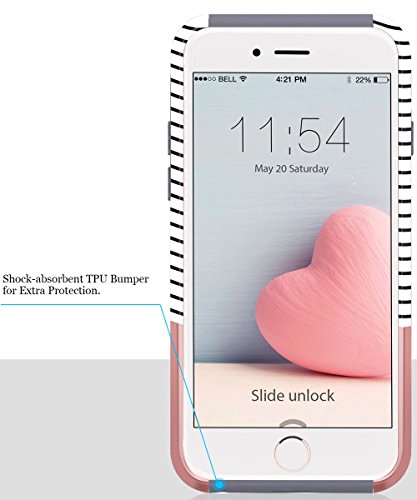 BENTOBEN iPhone 6 Funda  iPhone 6S Funda  2 Piezas Ultra Delgada iPhone 6 Protector C  scara Dura Flexible TPU Doble Capa Parachoques Forma Ondulada Protecci  n para iPhone 6 6S 4 7 Inch  Gris