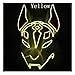 Produktbild WSJ Halloween LED Maske - Glühende gruselige Maske, Halloween Cosplay,Gelb