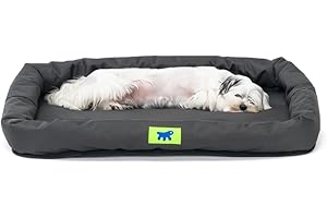 Ferplast Cuccia Cane Cuscino Cane Cani di Piccola Taglia Tessuto Antigraffio Lettino Cane Lavabile in Lavatrice a 30° Materassino Cane Impermeabile 61 x 46 x 5 cm.Nero