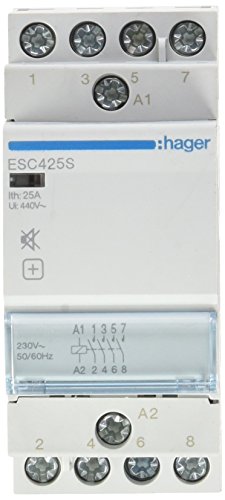Hager ESC425S Contactor Silencioso, 25A, 4NA, 230V