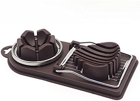 Multi-Functional Egg Cutters &amp; Egg Slices - Slices Of Egg Slices, Fancy Petals Cut Flowers,Stainless Steel Cutting Wire,Egg Chopper/Dicer/Cutter,Garnishing/Slicing Kitchen Cooking Tool(Coffee)