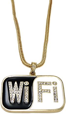 NIDABI MAN Gold Look Wi-Fi Enabled Pendant Chain Necklace 60 cm CS10046G