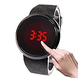 Easy Go Shopping Touch Display Unisex LED Digital Uhr Armbanduhr Uhr, die Silikonband, Schwarz