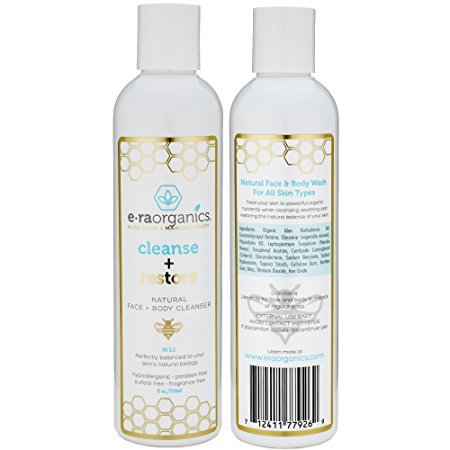Natural Face Wash 240ml Healing & Moisturising Gentle Facial Cleanser with Organic Aloe Vera & Manuka Honey For Damaged, Sensitive Skin. Best Face & Body Wash for Acne, Eczema, Psoriasis, Dermatitis & More