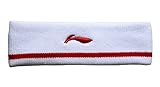Li-Ning Sports Headband Durable Men Women Headband Sweat Absorb White&Red