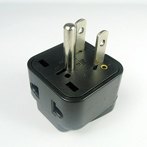 2x 2 In 1 Reisestecker Travel Plug mit 3pin US Stecker / EU Deutschland auf USA,Amerika,Kanada,Japan,China,Mexiko,Thailand usw.Steckdose Buchse 2500W Power Adapter Konverter - 3