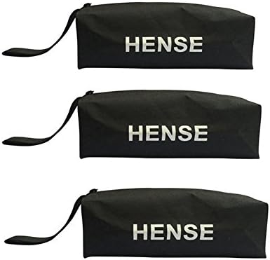 HENSE 3 Packs Multi-Purpose Canvas Tool Bag Pouch Smart Electricans Organiser Storage Bag Tote for Men and Women(HGJ09-U) (Black Pack of 3)