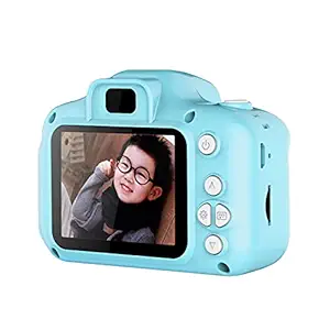 WK Life Kids Camera Use Anti-Drop Soft Silicone Shell, with Mini Size, Video Recording 1080p, Design Easy Operation, with A Lanyard Very Suitable As A Toy for 312-Year-Old Boys and Girls. (Blue)