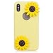 Produktbild Everainy Apple iPhone XS MAX Hülle Silikon Bumper Gummi Cover Hüllen für Apple iPhone XS MAX Handyhülle Stoßfest TPU Stoßstange Candy Farbe Schutzhülle (Gelbe Blume)