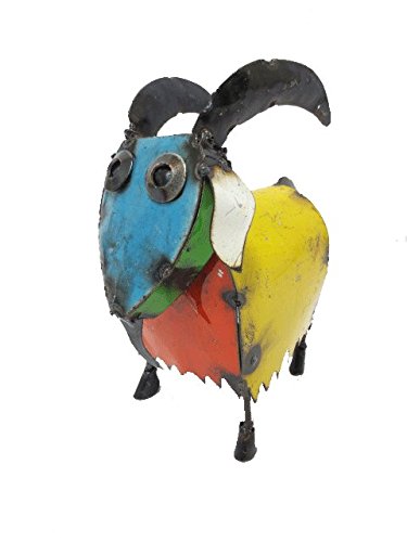 Rustic ArrowSmall Round Goat Head, Metal, Multi