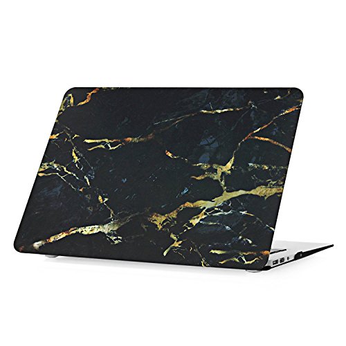 Pasonomi   MacBook Air 13 H  lle - Ultra D  nn Plastik Hartschale Case Cover Schutzabdeckung Etui f  r Apple MacBook Air 13 3   A1466   A1369   Black 