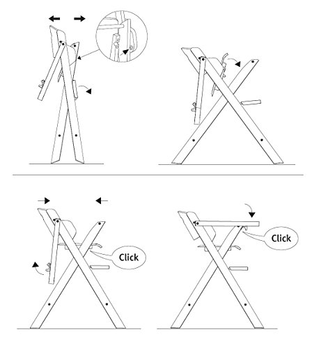 Roba 7520 Treppenhochstuhl, Klapphochstuhl - 7