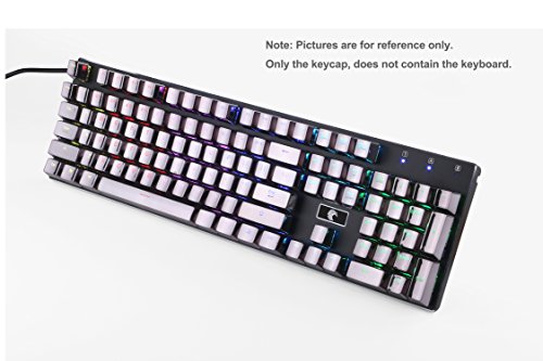 E-Element 104 Keys Cap Cove PBT Double Shot Injection Hintergrundbeleuchtung Metall Farbe Keycaps mit Schlüssel Abzieher für alle mechanischen Schalter Tastaturen Universal (12 Key Schwarzes Gold) - 6