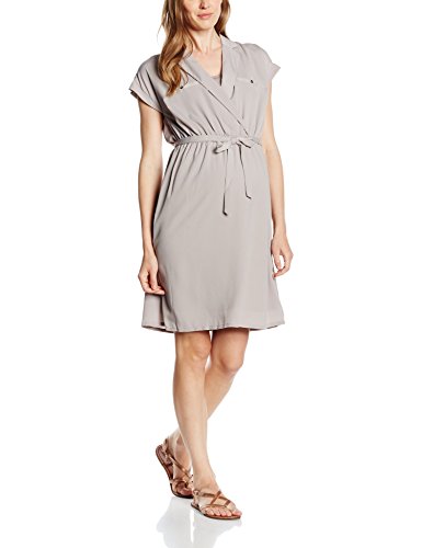 MAMALICIOUS Women's Shirt Maternity Dress, Grey (Ash), 12