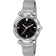 Acnos 4 Point Silver Color with Trending Magnetic Analogue Metal Strap Watch for Girl's and Women's Pack of - 1(P-220)