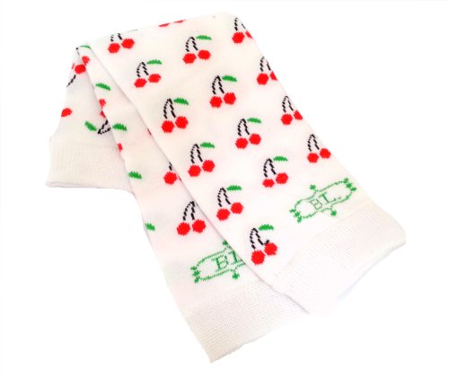Colourful Baby Girl Infant Arm Leg Warmer Tube Socks - White Cherry
