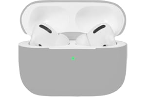 Airpods Pro Hülle, Watruer Protective Ultra-Thin Soft Silicone Stoßfeste rutschfeste Schutzzubehör Abdeckhülle für Apple Air pods 3 Charging Case - Grau