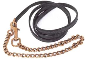 WINDSOR EQUESTRIAN Windsor Leather Lead And Brass Chain (Black)