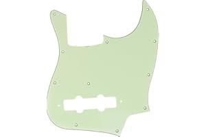 Musiclily Pro 11 Löcher J Bass Pickguard J-Style Bässe Schlagbrett für MIJ Fender Japan 4-Saiter Jazz Bass,3 lagig Mint Green