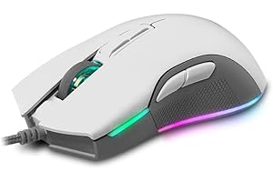 NEWSKILL EOS ratón Gaming RGB alámbrico Negro 16000DPI 10 perfiles configurables Sensor óptico PMW3360 Blanco
