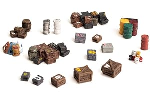 Woodland Scenics A1855 Ladegut Koffer Kisten Fässer Rucksäcke verschiedenes Gepäck für Bahnhof Laderampe Diorama Spur H0 HO 1:87