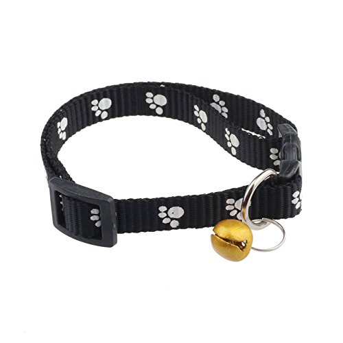 JACKY-Adjustable-Nylon-Footprints-Collar-Pet-Collars-With-Bells
