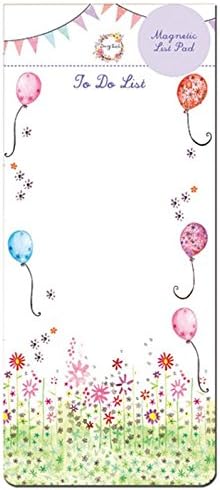 Daisy Patch Flowers & Balloons Magnetic To Do List Pad / Shopping List Pad