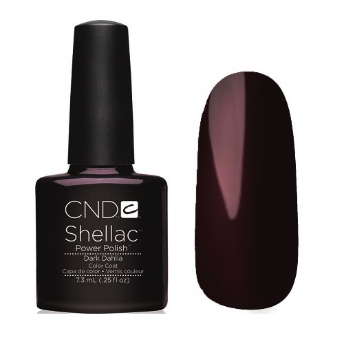 CND Nagelgel/Schellackgel/UV-Gel/Soak-Off Gel, 89 verschiedene Farben zur Auswahl, Farbe Dark Dahlia (Forbidden Fall-Kollektion)