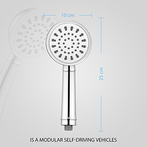 AVANTEK Handbrause mit abnehmbarem Bluetooth Lautsprecher, Duschkopf Duschbrause, Musik hören und Anruf beim Duschen, 10 Stunden Abspielzeit, chromt - 6