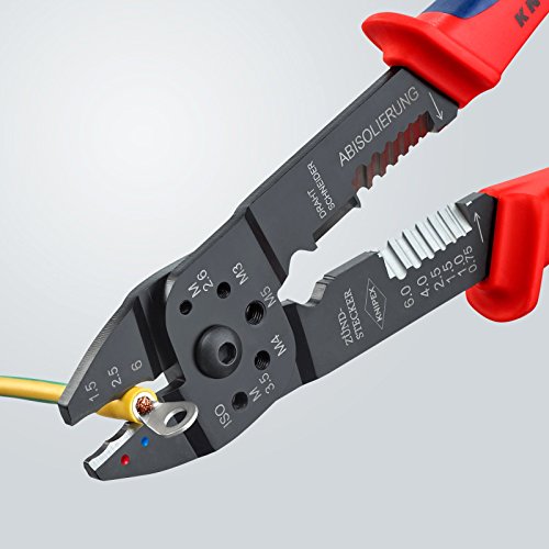 Knipex 97 21 215 – Crimpzange für isolierte Kabelschuhe und Steckverbinder - 3
