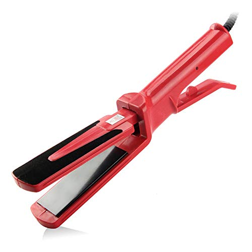 Nulijianchi2 Hair Straightener Ceramic Alloy Electric Splint Multi-Function Perm Professional Hairdresser Does Not Hurt Hair  Red