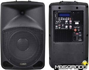 Box 2-Wege Audio Professionell verstärkt 80 Watt – tragbar mit Stromversorgung A Batterie/Akku – USB und SD HINTEN für MP3 Box 2-Wege Audio Professionell verstärkt 80 Watt – tragbar mit Stromversorgung A Batterie/Akku – USB und SD HINTEN für MP3