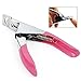 SupplyEU Pink 3 Way Acrylic Uv Gel False Fake Nail Art Tips Manicure Cutter Clipper