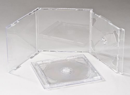 Vision Medien 10 x CD Case transparent doppelt - hochwertiges professionelles