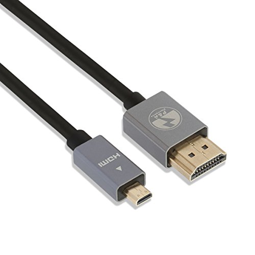 P&A Micro-HDMI Stecker (Typ D) zu HDMI Stecker (Typ A) Kabel 1 Meter – Schwarz - 3